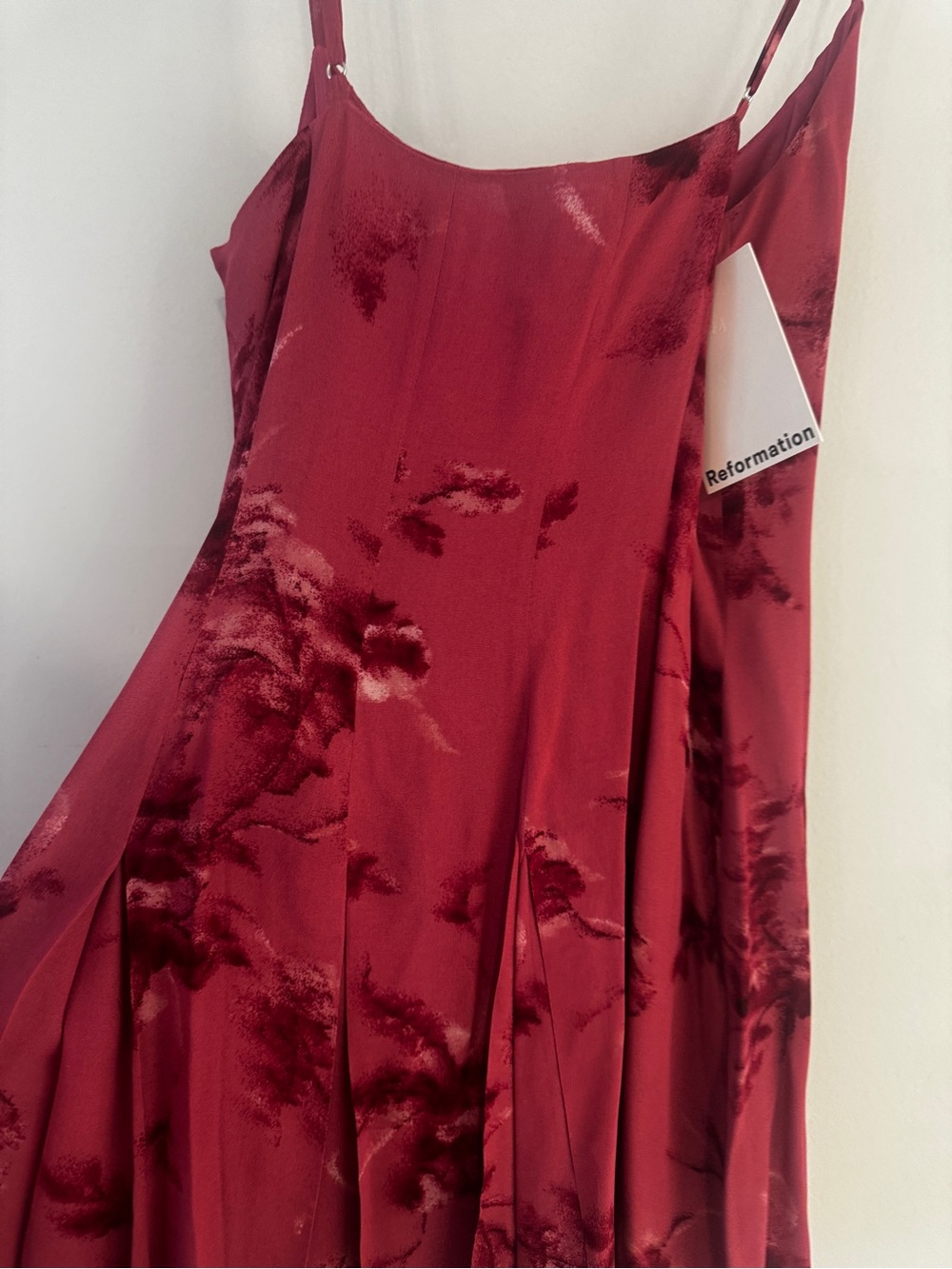 Reformation Annelise NWT Fuchsia Floral Mini Dress - Picture 4 of 7